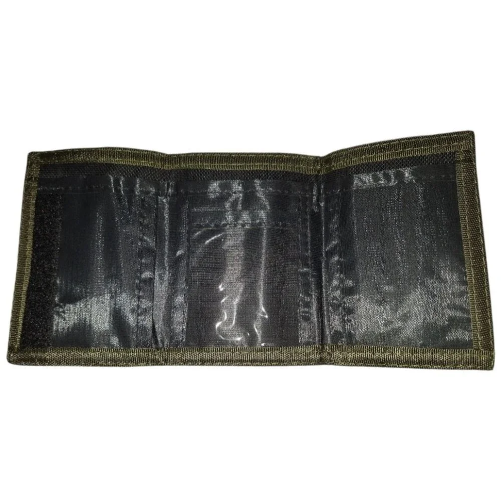 Wallet in Camouflage Green with Velcro Closure